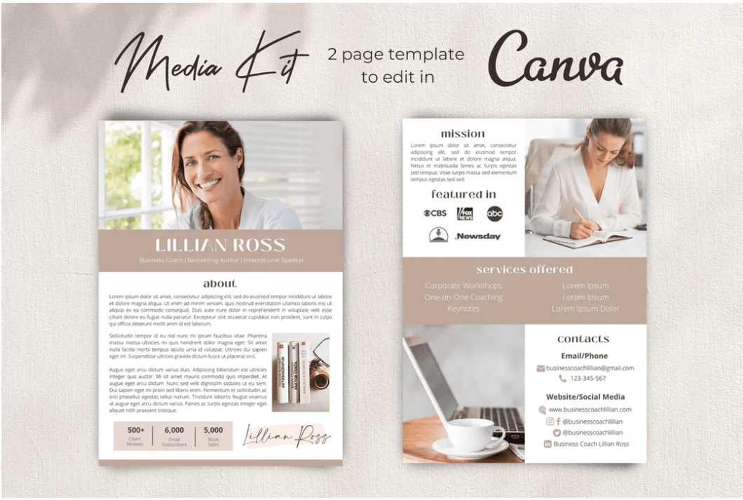 Two Page Media Kit